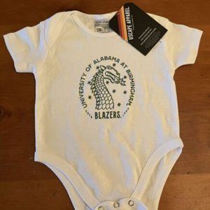 NWT University Of Alabama Birmingham Blazers Dragon Baby Bodysuit One Piece 12M